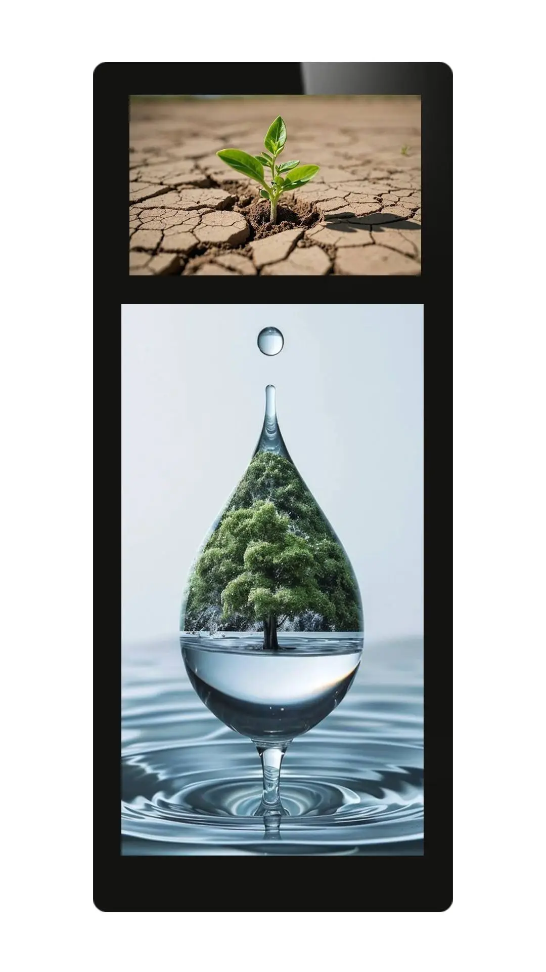 32 plus 18.5 inch dual screen digital signage