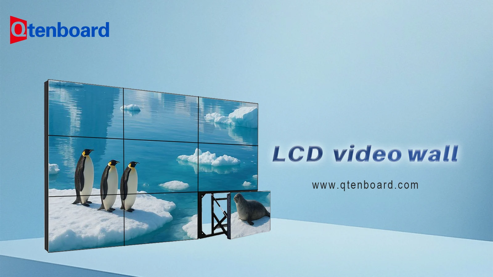 Qtenboard LCD Video Wall | Seamless Ultra Narrow Bezel Retail Display Screen