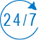 24/7 Operation Icon