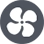 Cooling fan gray icon