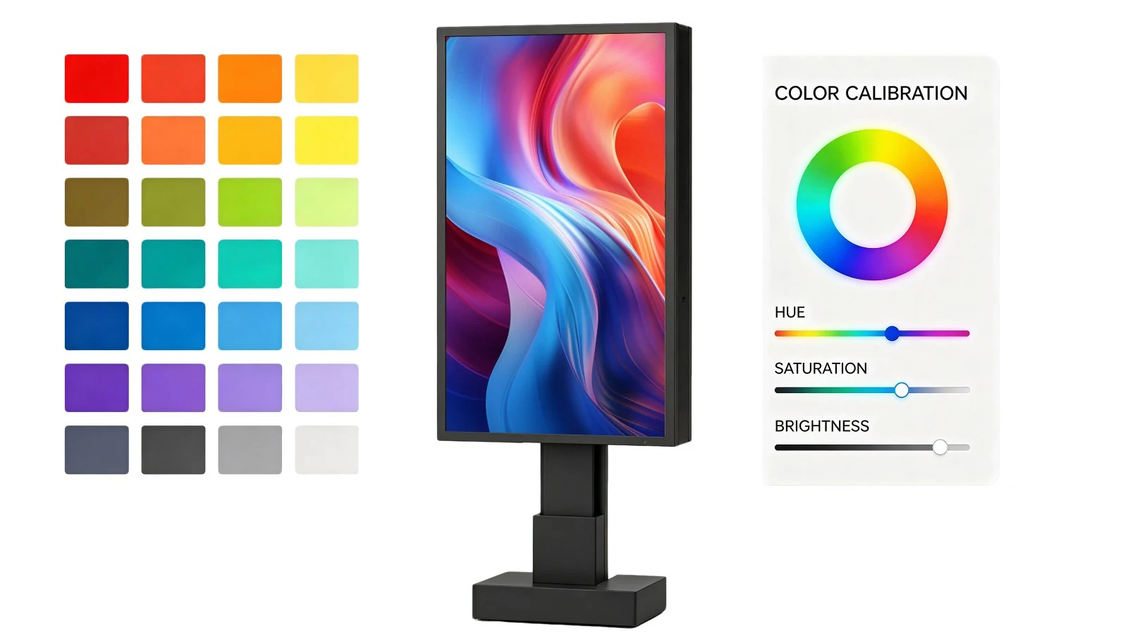 Color calibration palette with kiosk