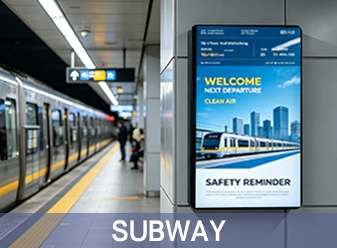 Information light‑box screen for subway station