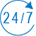 24/7 Operation Icon