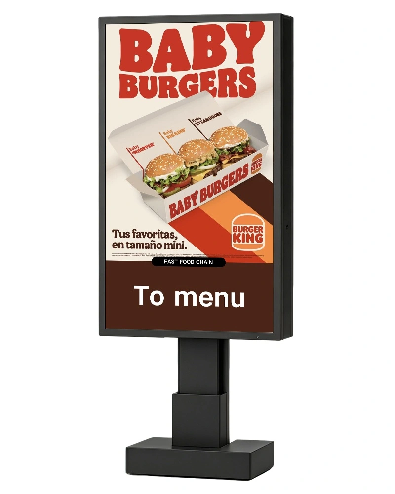 Qtenboard Single Screen Drive Thru Menu Board