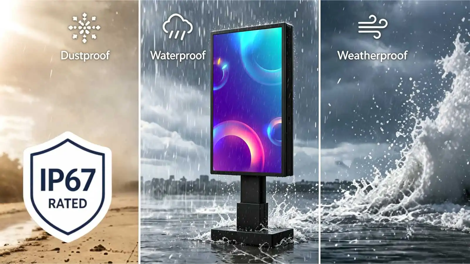 IP67 dustproof waterproof weatherproof comparison
