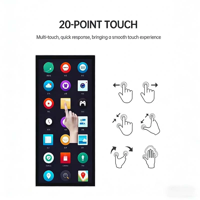 High Sensitivity 20 Point Capacitive Touch Screen Technology