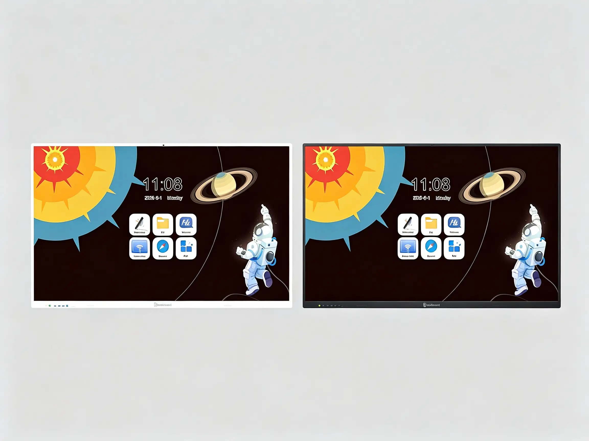 Customizable interactive whiteboard frame colors