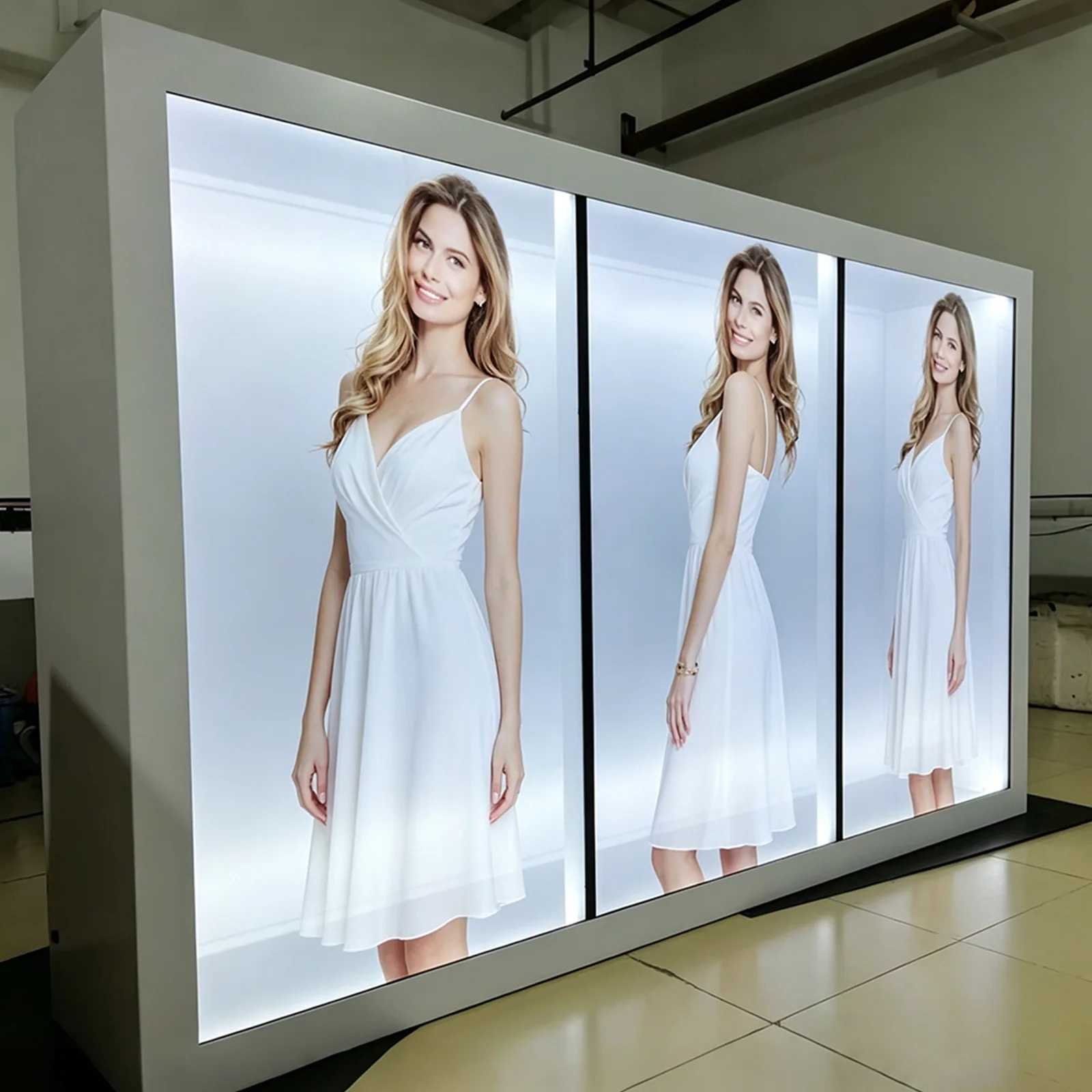 Spliced all-in-one transparent display