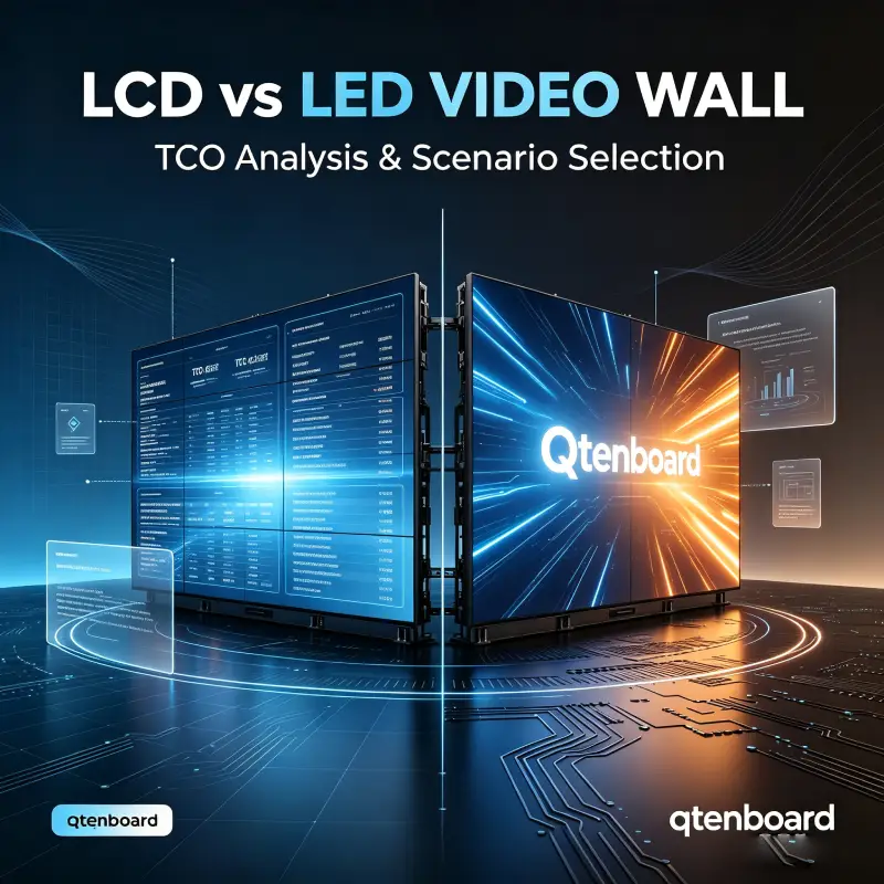 LCD vs LED Video Wall: TCO Analysis & Scenario‑Based Selection | Qtenboard