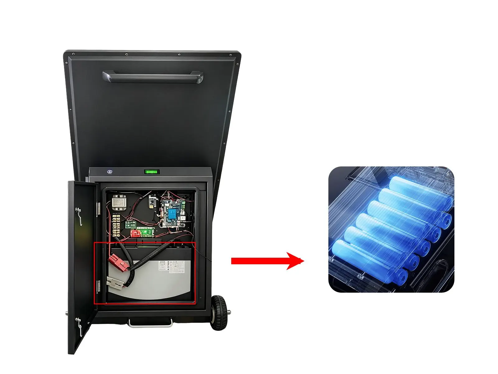 Qtenboard built‑in lithium polymer battery structure of portable outdoor digital a‑board