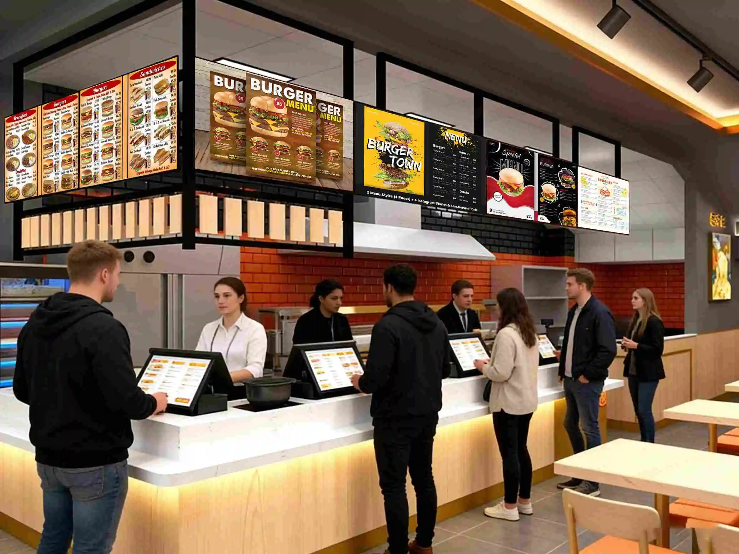 Digital Signage for shopping malls and food courts