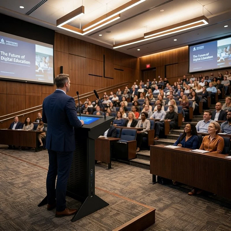 Qtenboard Smart Digital Podium in University Lecture Hall