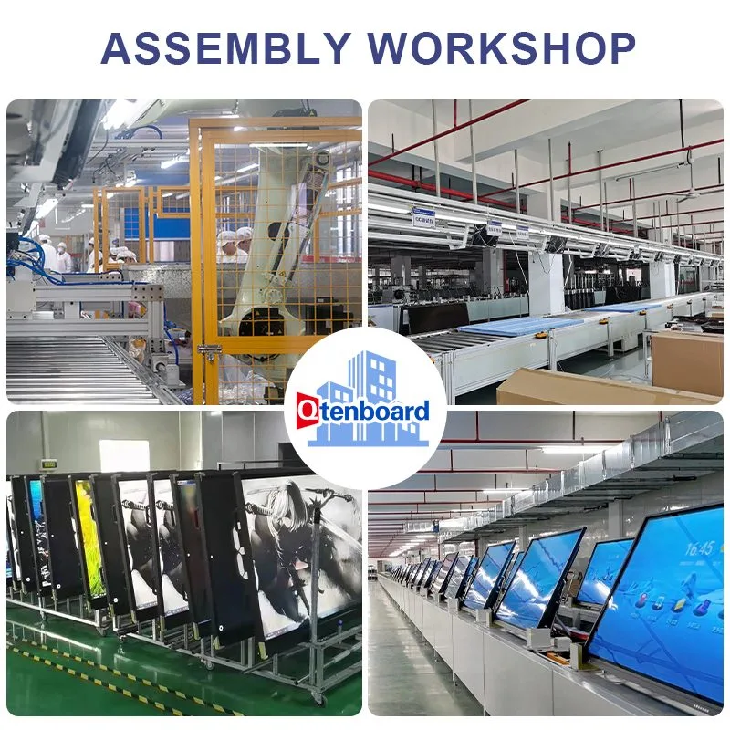Qtenboard digital signage production assembly workshop