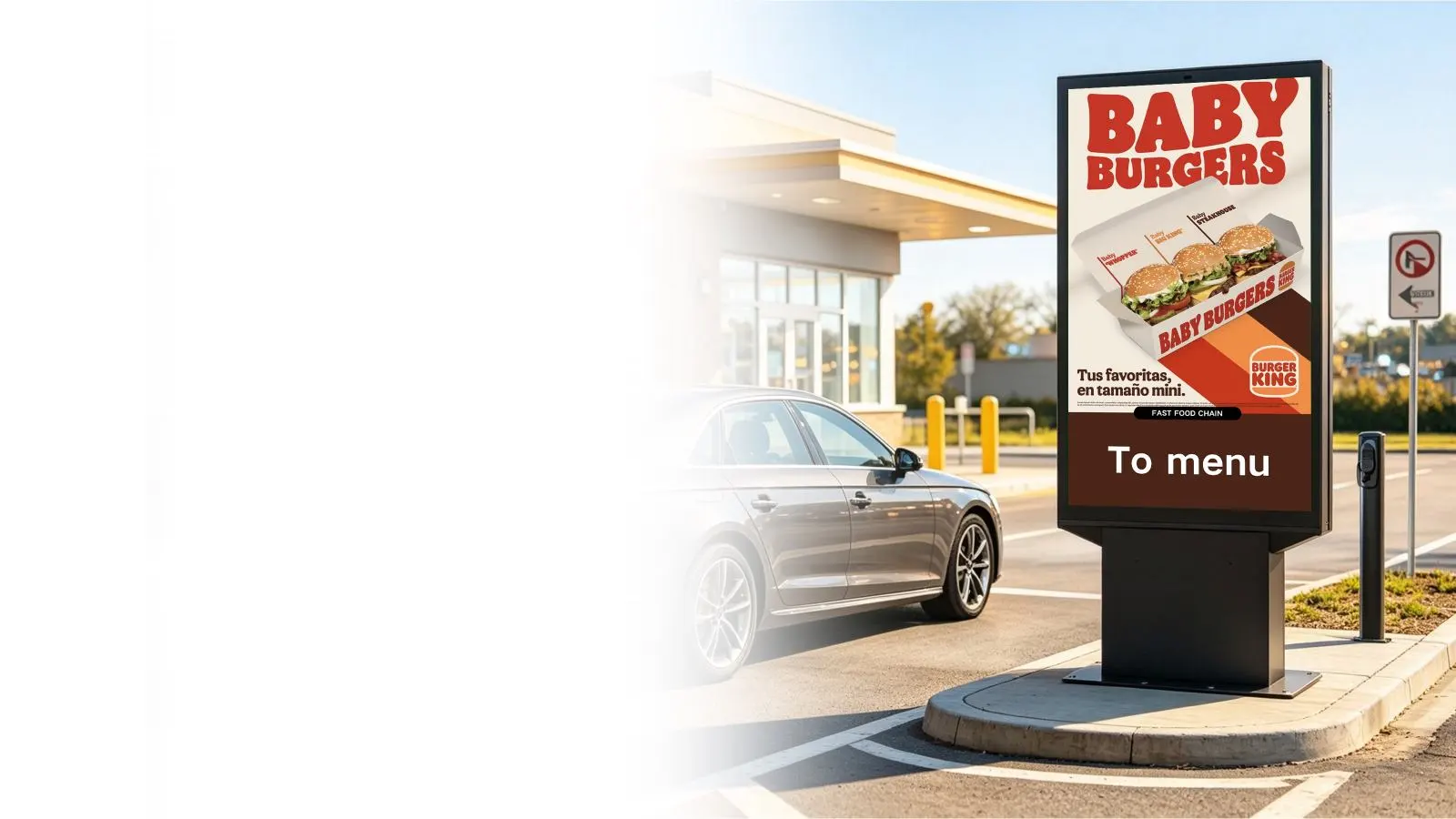 Qtenboard Outdoor Drive‑Thru Digital Menu Board Fast Food Restaurant