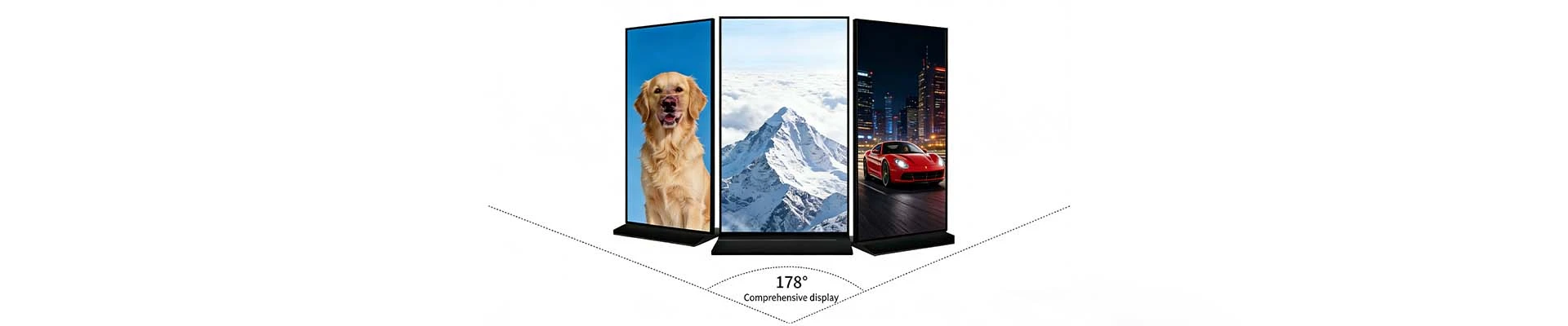 IPS industrial panel with 178 degree ultra-wide viewing angle for high-visibility signage