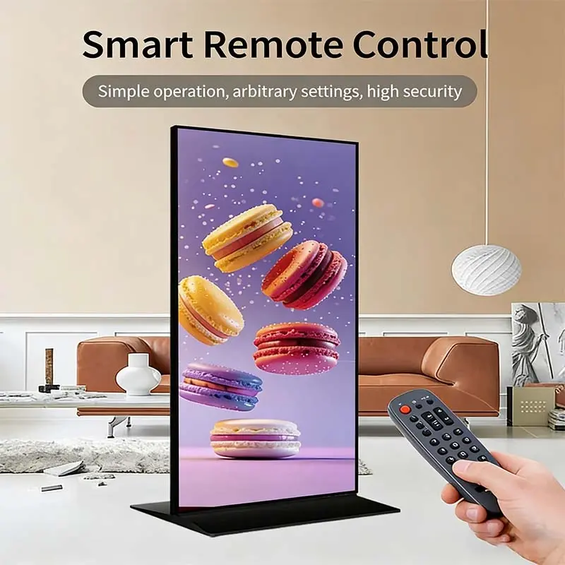 Commercial digital signage terminal with remote control for easy content managementn