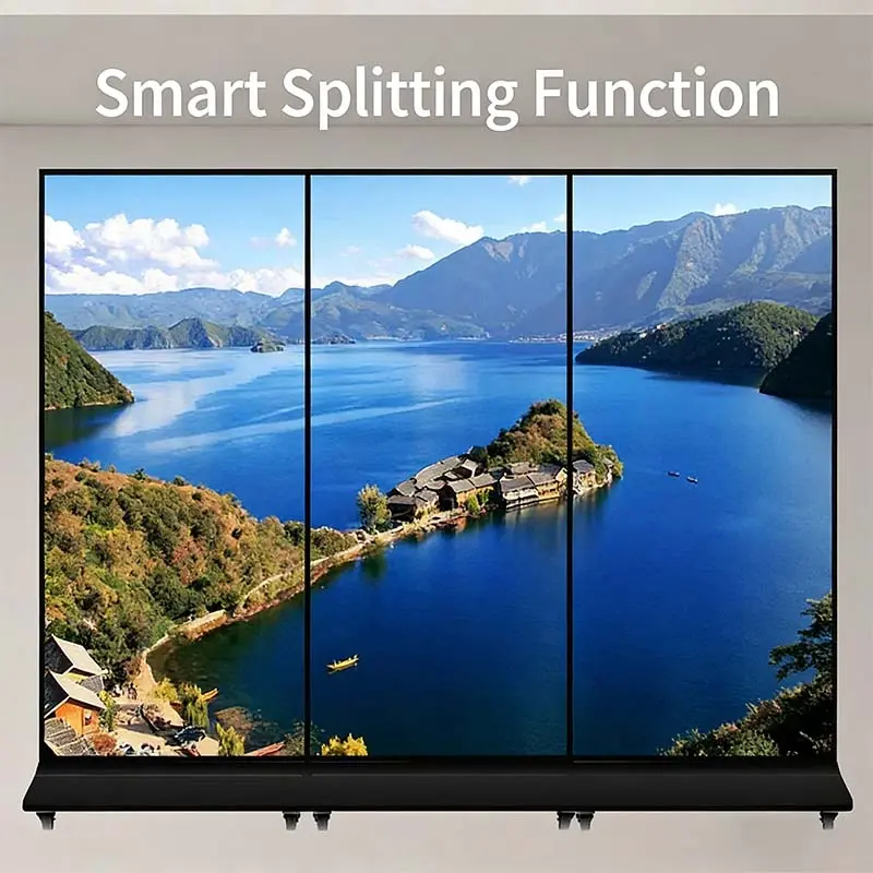 High-strength tempered glass protection for durable floor-standing LCD screens