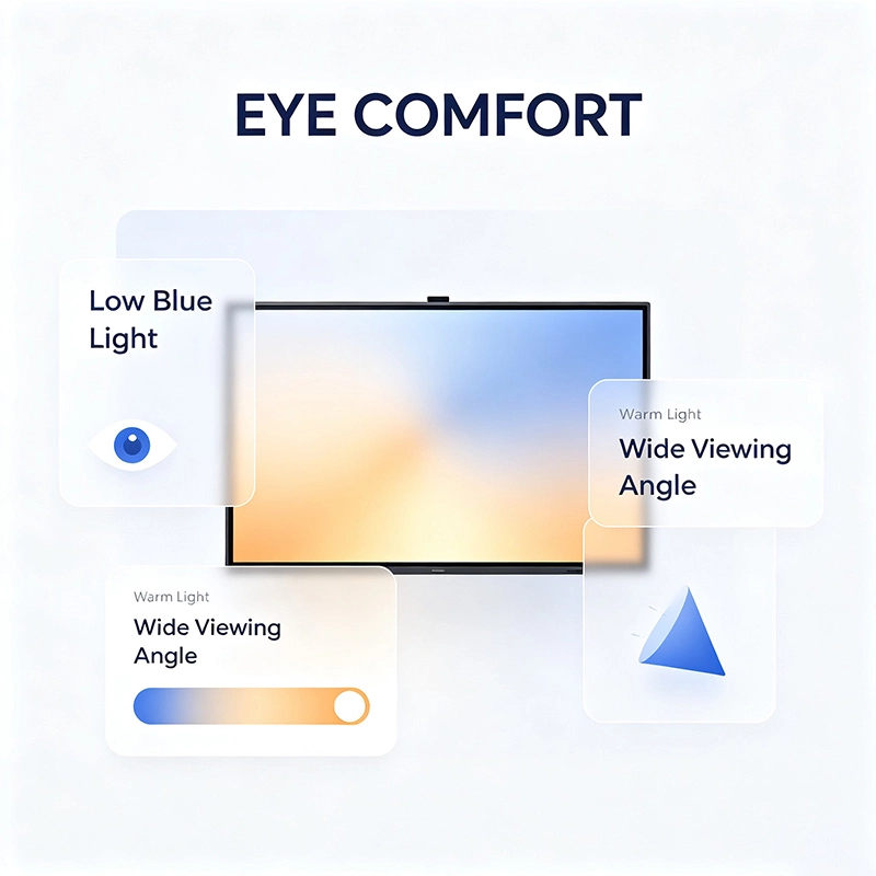 Hardware low blue light warm light eye comfort commercial interactive flat panel classroom display reduce visual fatigue