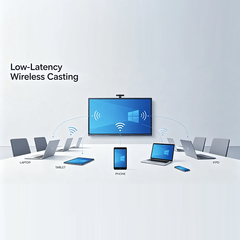 Screen Cast Wireless Casting Explained: How Interactive Flat Panels Deliver Low-Latency, Multi-Device Screen Sharing