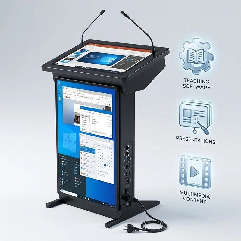 Built-in Computer System in Smart Digital Podium