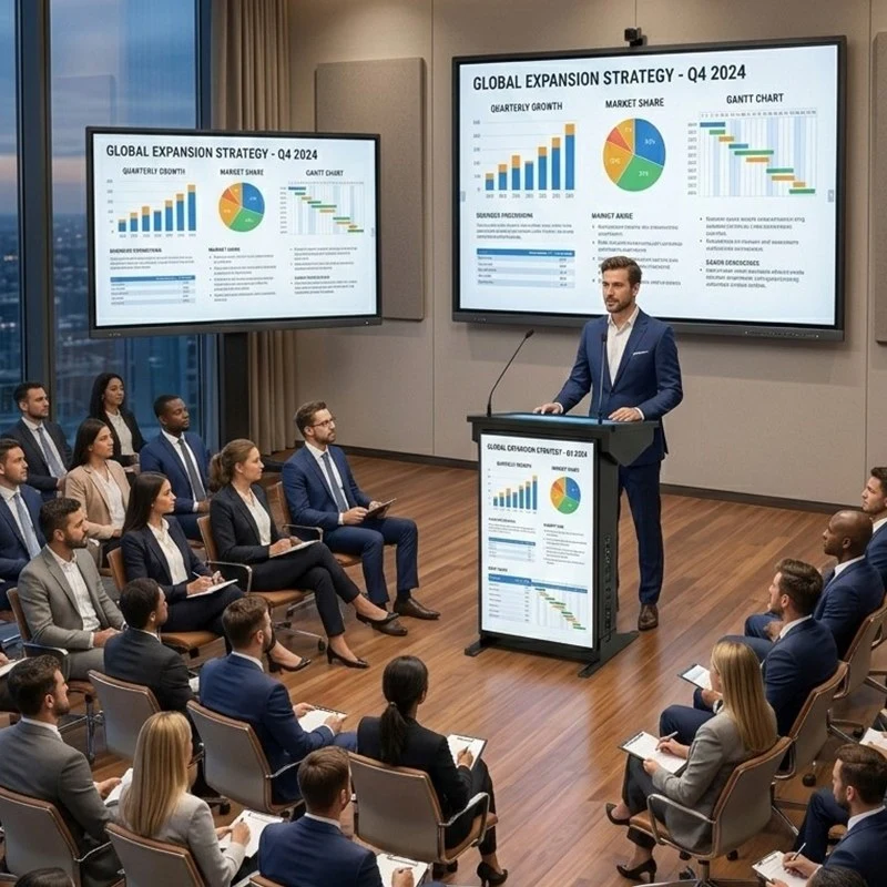 Qtenboard Podium in Conference Room