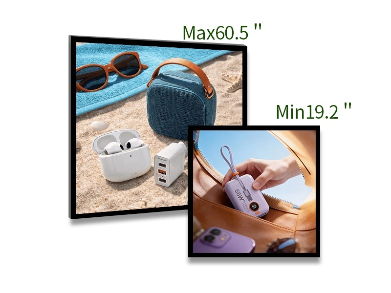 Custom size brightness square lcd display screen