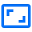 Standard 16 to 9 widescreen commercial display aspect ratio icon