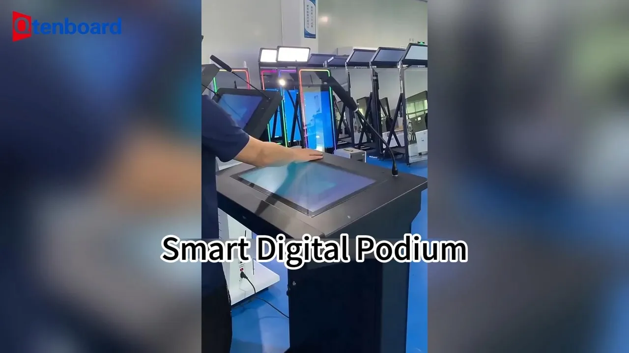 21.5" Smart Digital Lecture Podium Kiosk Qtenboard