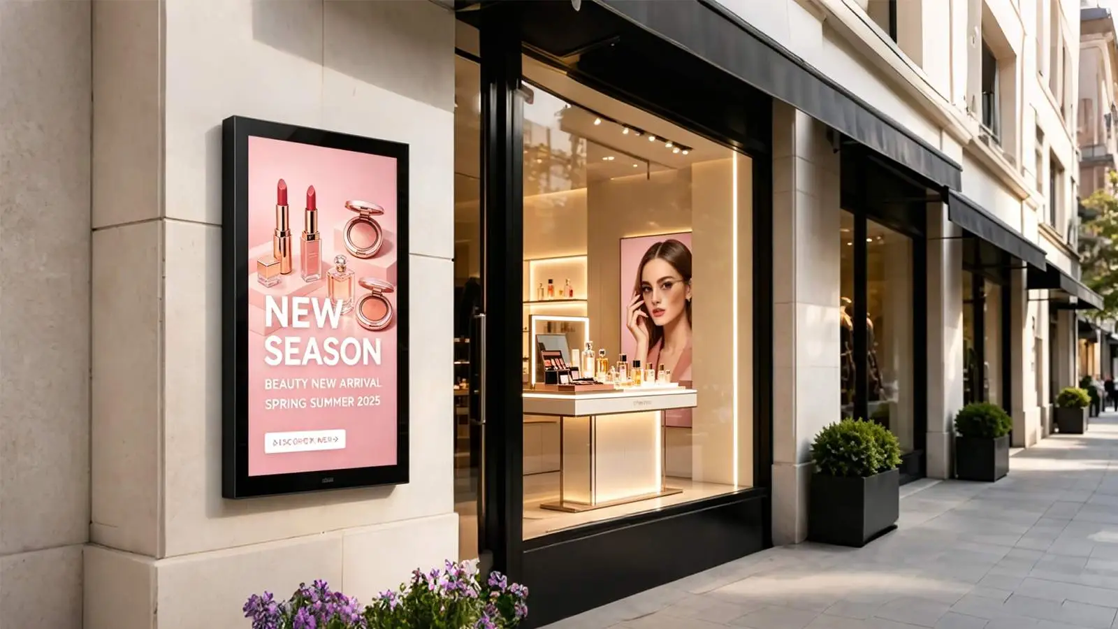 Fashion Storefront outdoor screen new season ad