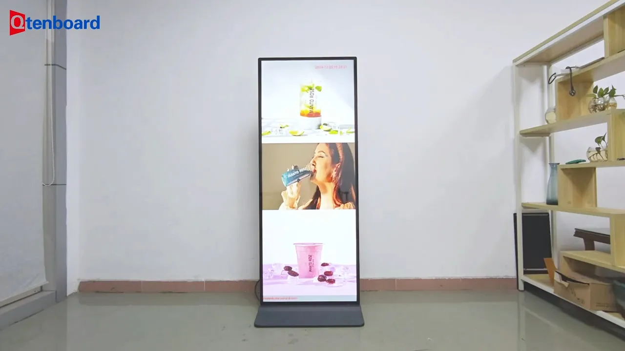 75 Inch Stretched LCD Kiosk Digital Signage | Qtenboard