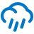 Rain cloud weather resistant icon