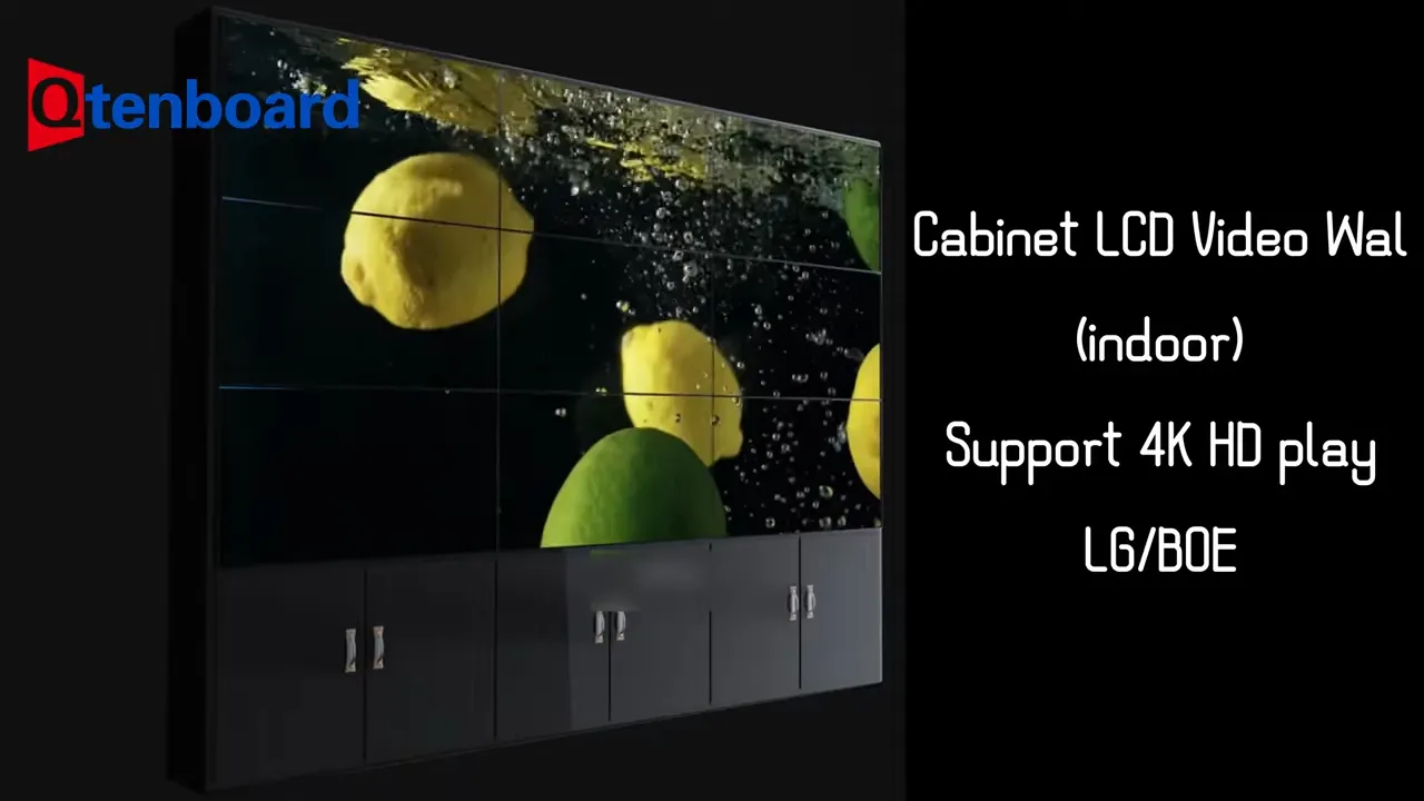 Qtenboard Video Wall | Commercial Digital Signage & 24/7 Monitoring Display