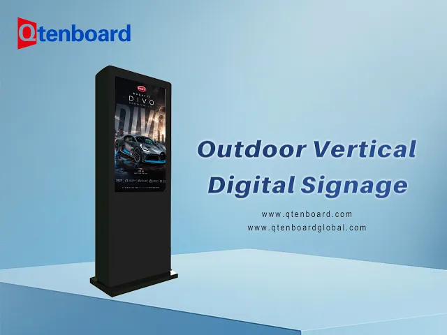 Weatherproof Outdoor Digital Signage Totem Kiosk Qtenboard