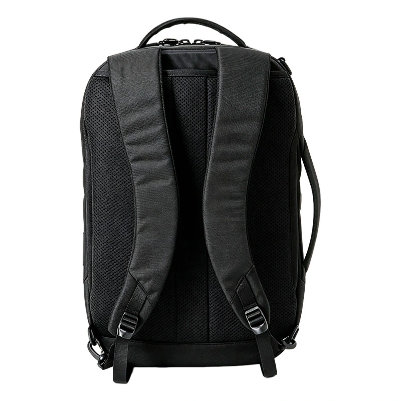 Back view of Qtenboard backpack advertising display ergonomic backpack harness,wide breathable padded shoulder straps,adjustable buckles,comfort back cushion design for long‑time wearing