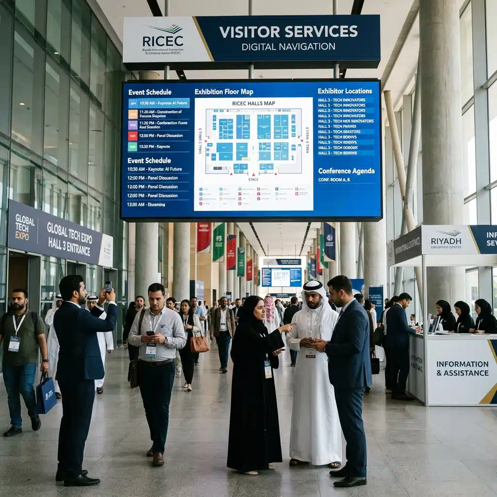 Large format digital signage for exhibition center information release Riyadh Saudi Arabia