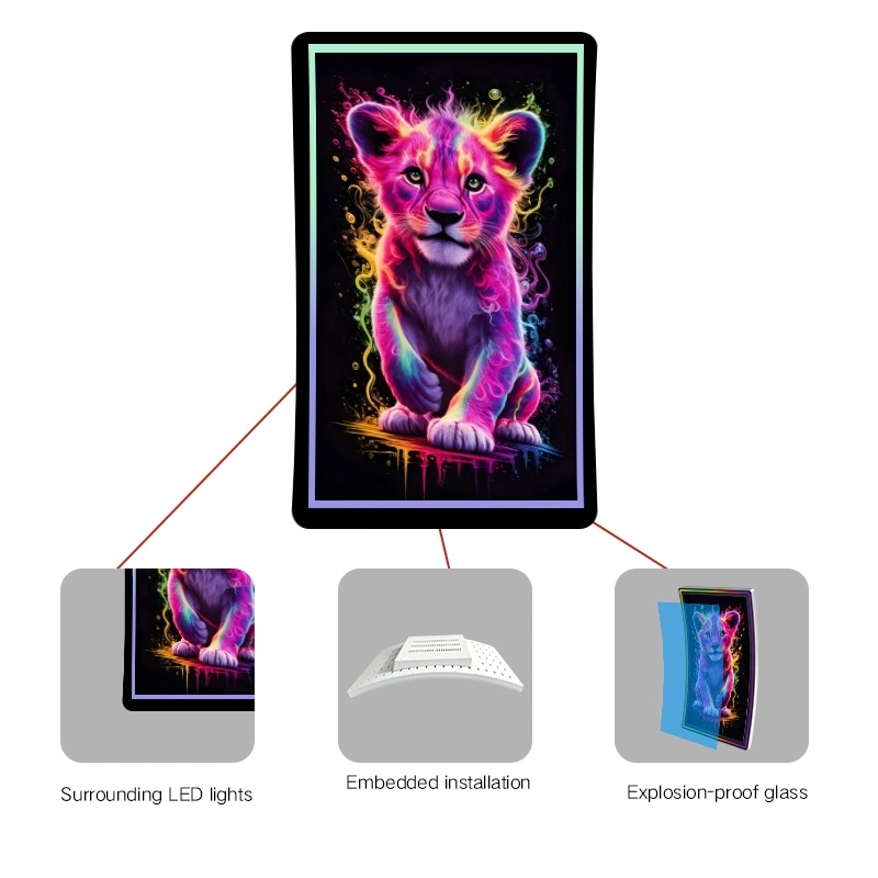 curved-screen-advertising-machine-structure-explosion-diagram