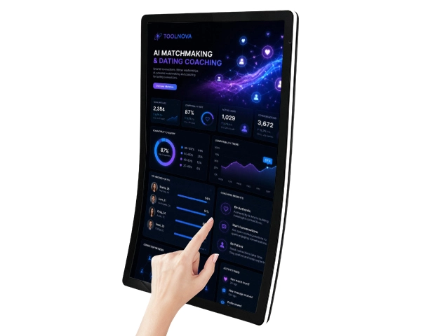 Qtenboard touch interactive curved display