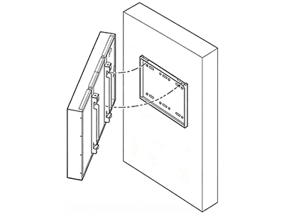 Step3 hang screen on wall plate drawing