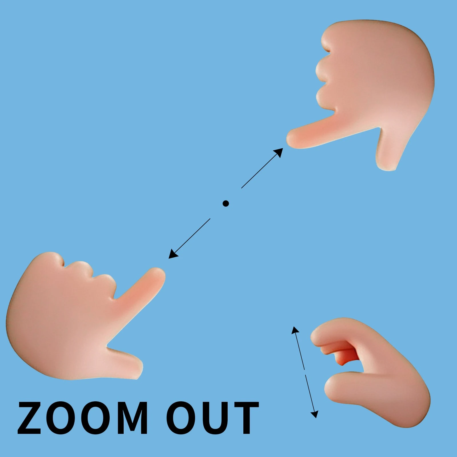 Qtenboard ZOOM OUT gesture