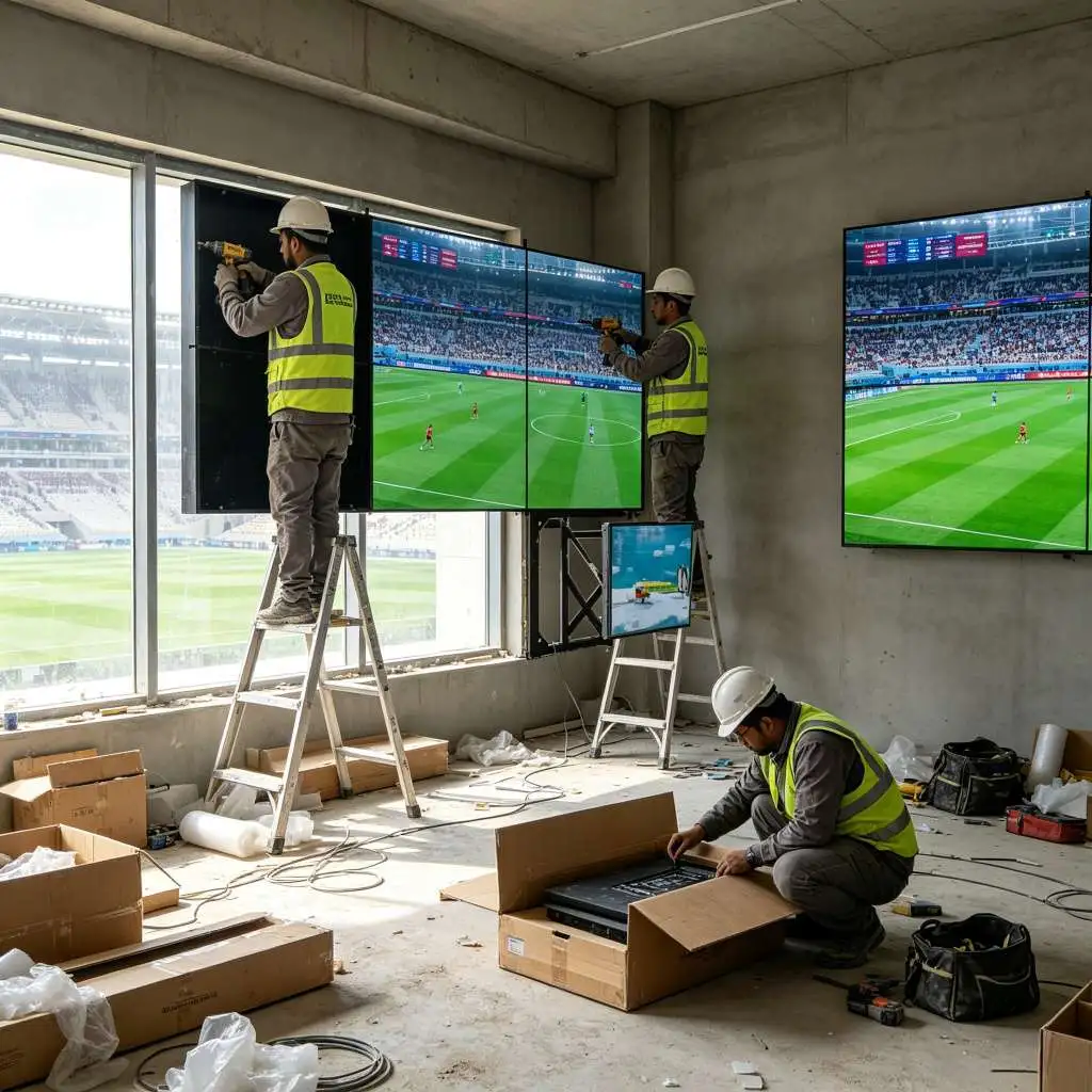 Large stadium event control lcd video wall Doha Qatar