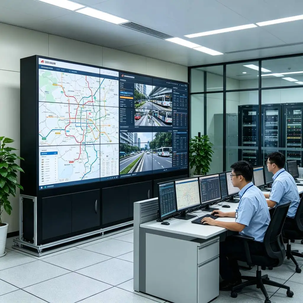 Traffic monitoring lcd video wall system for singapore transport hub
