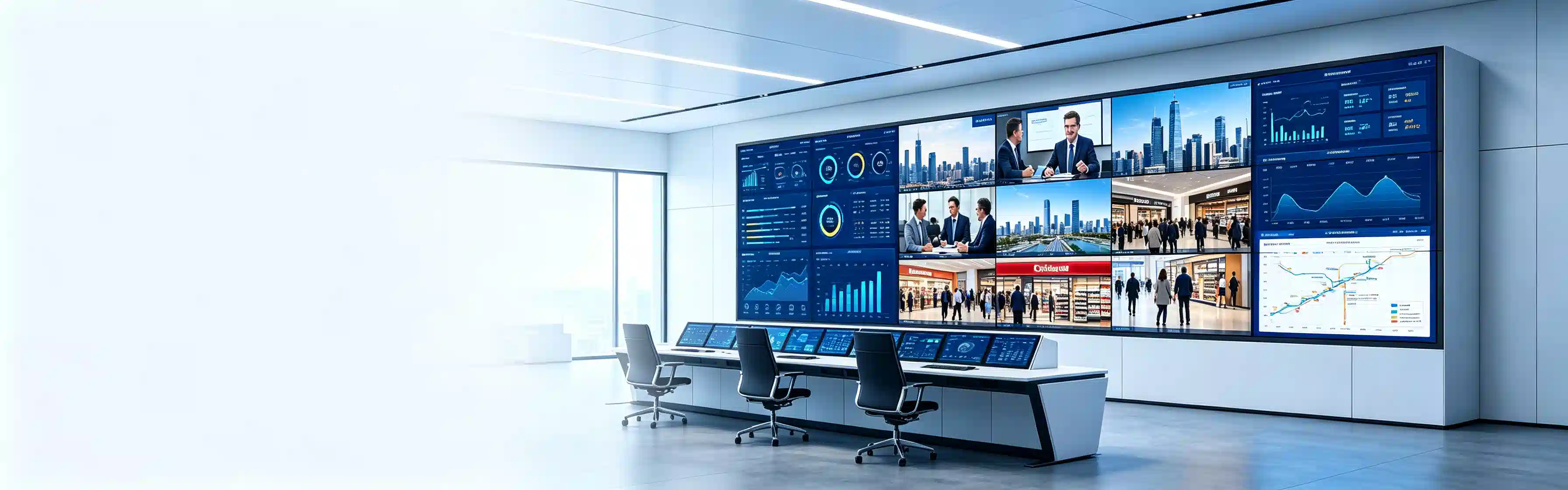 Qtenboard LCD Video Wall Solutions Control Room Banner
