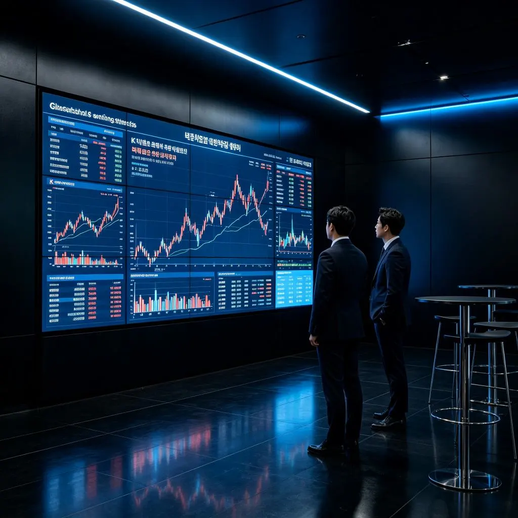 Financial institution big‑data lcd video wall Seoul South Korea