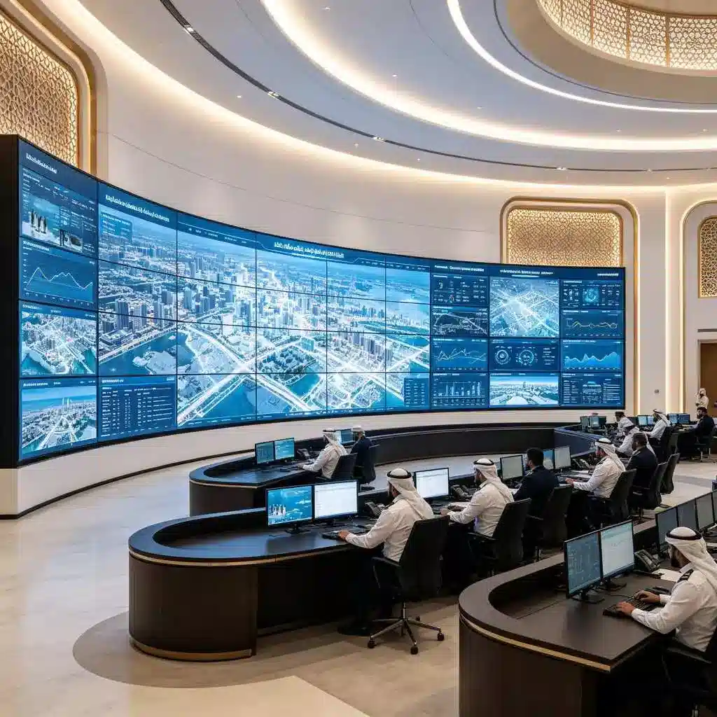 Smart city command lcd video wall project Abu Dhabi UAE
