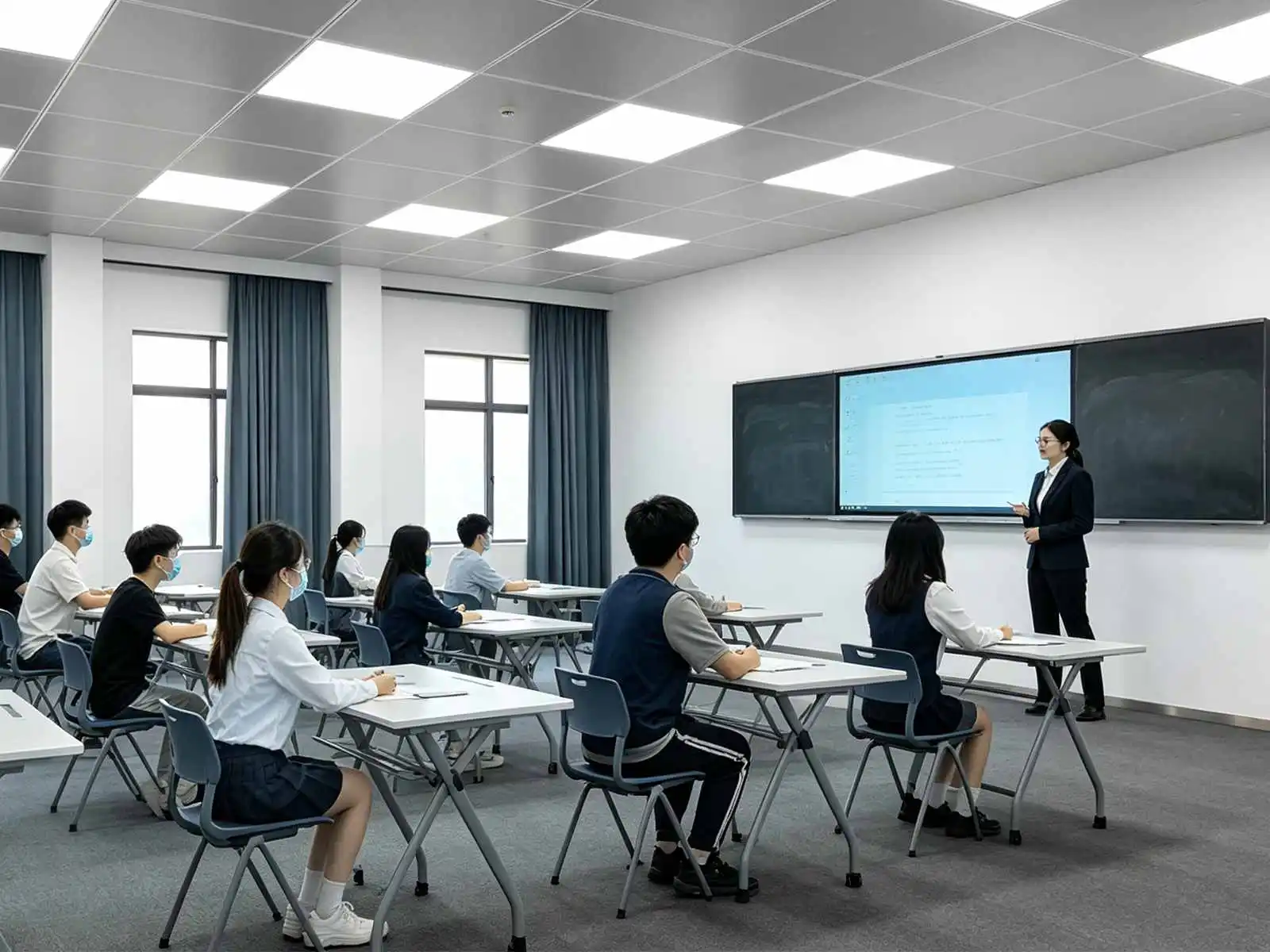 Qtenboard nano smart blackboard real‑world classroom installation scenario