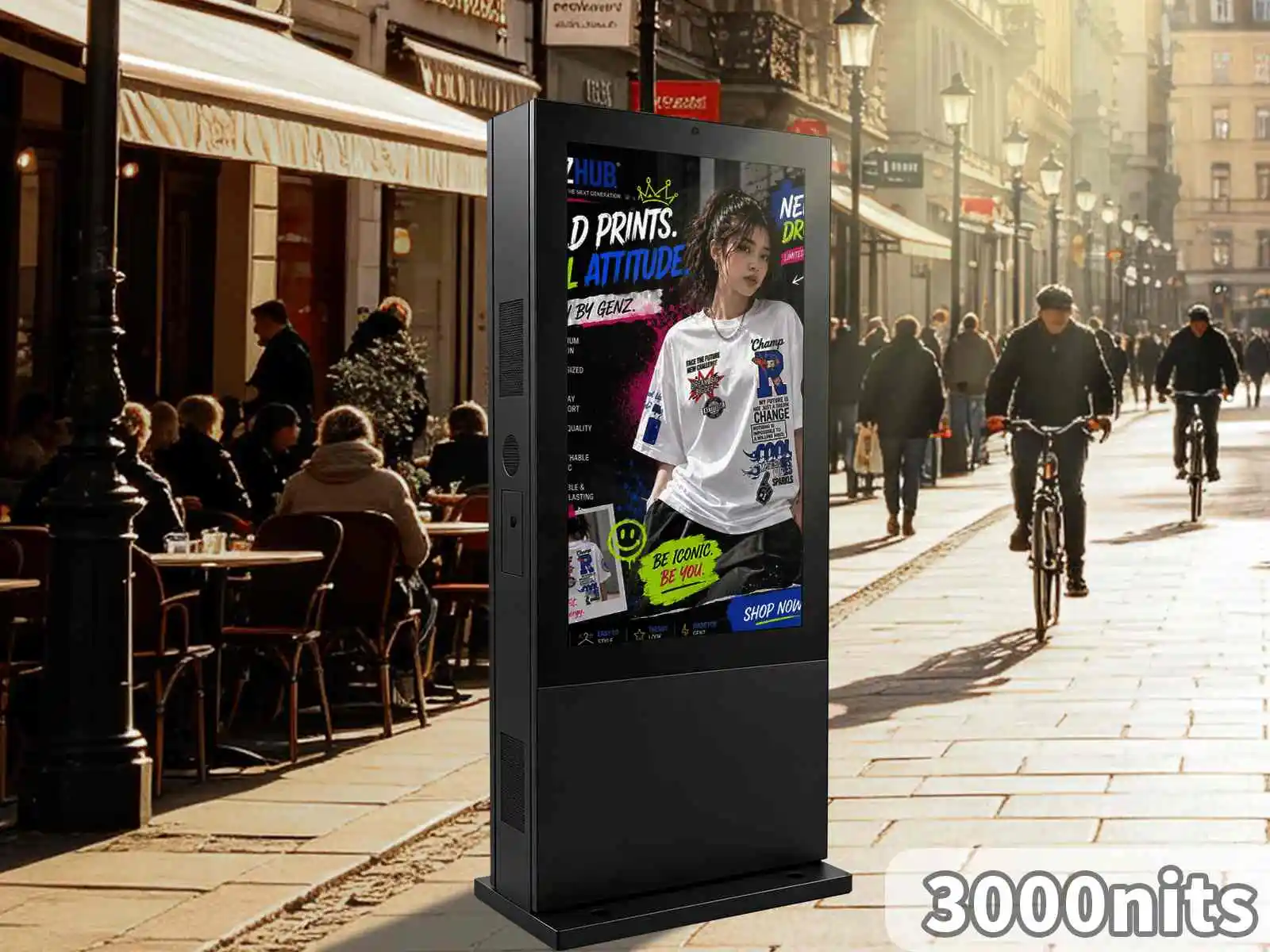 Qtenboard 3000nits high brightness outdoor screen