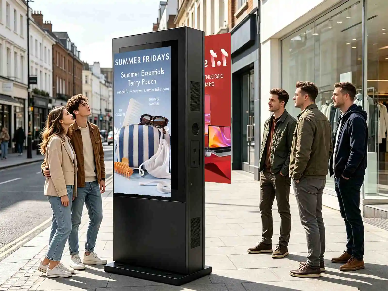 Qtenboard double sided outdoor kiosk