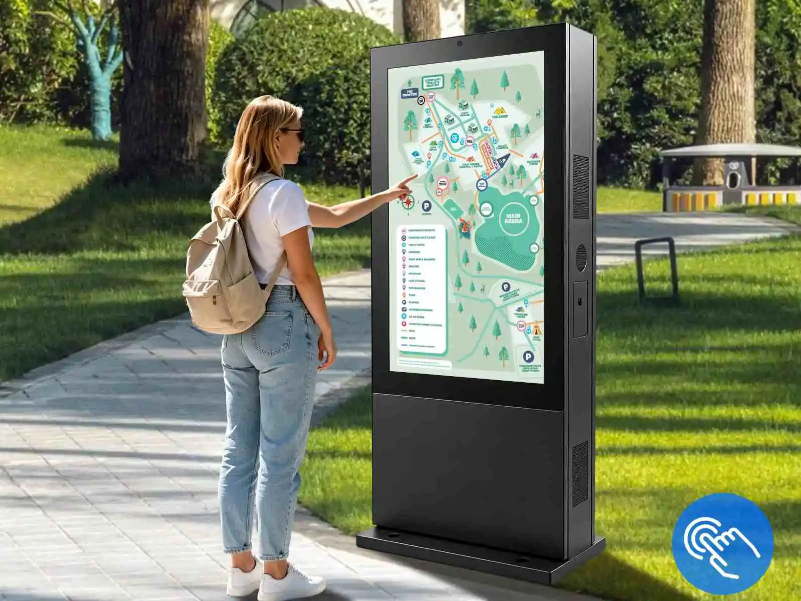 Qtenboard touch interactive outdoor kiosk