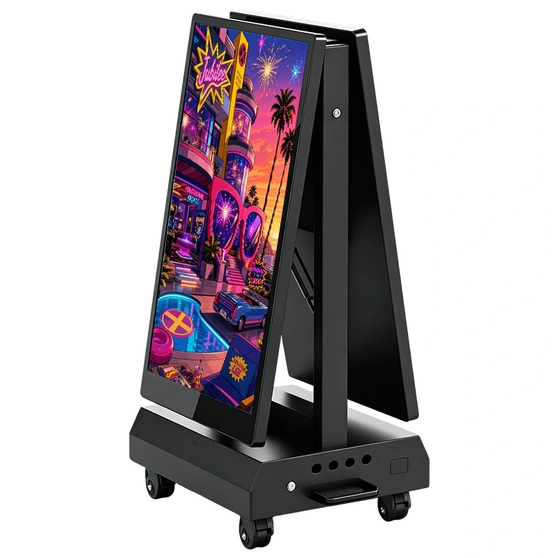 Qtenboard Double Sided Outdoor Battery Powered Digital Poster