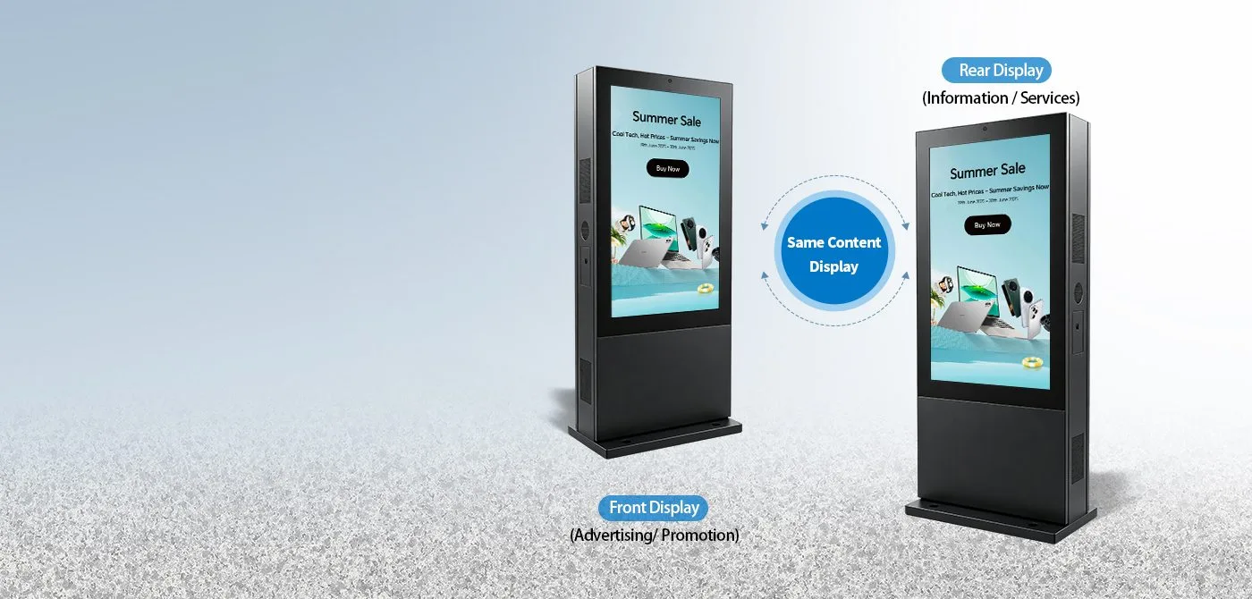 Qtenboard Double‑sided outdoor digital signage